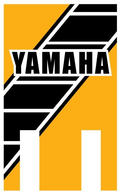 Yamaha Racing Stripe Crossbar Pad - Square